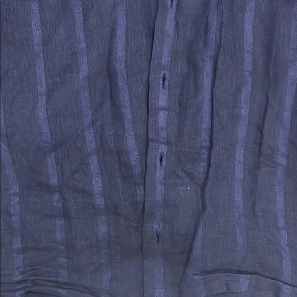 Men's Navy Casual Button Down Shirt - Picture 6 of 11